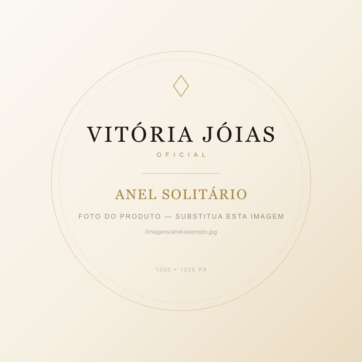 Anel Solitário Ouro